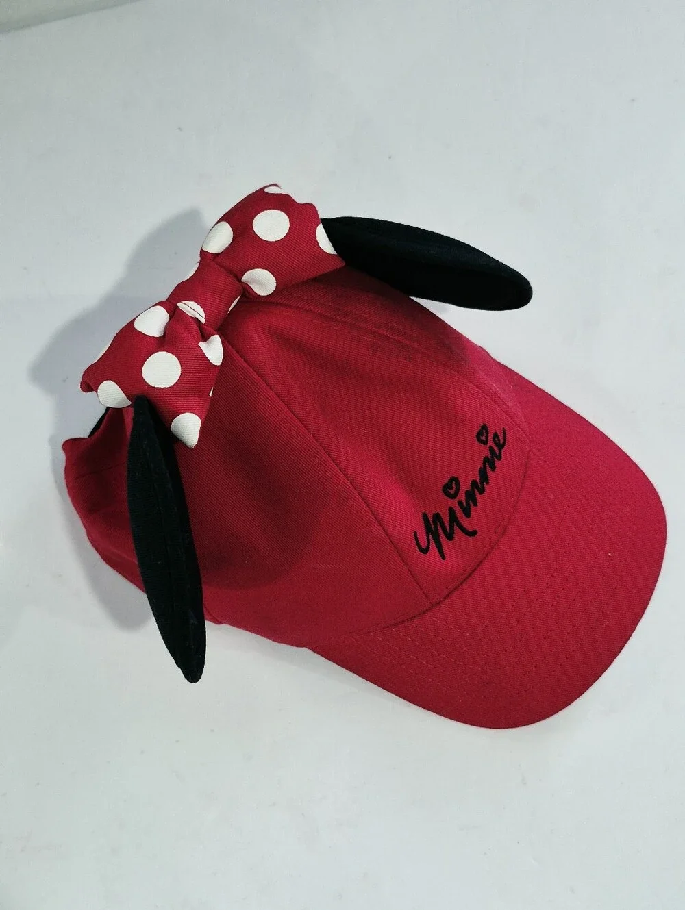 Minnie Mouse Red Polka Bow Baseball Cap